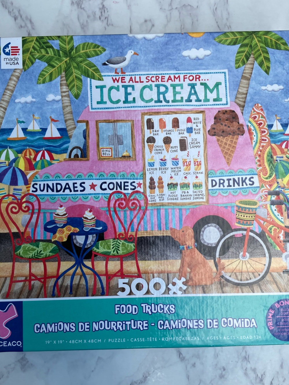 Ceaco Food Trucks ice cream truck puzzle 500 piece
